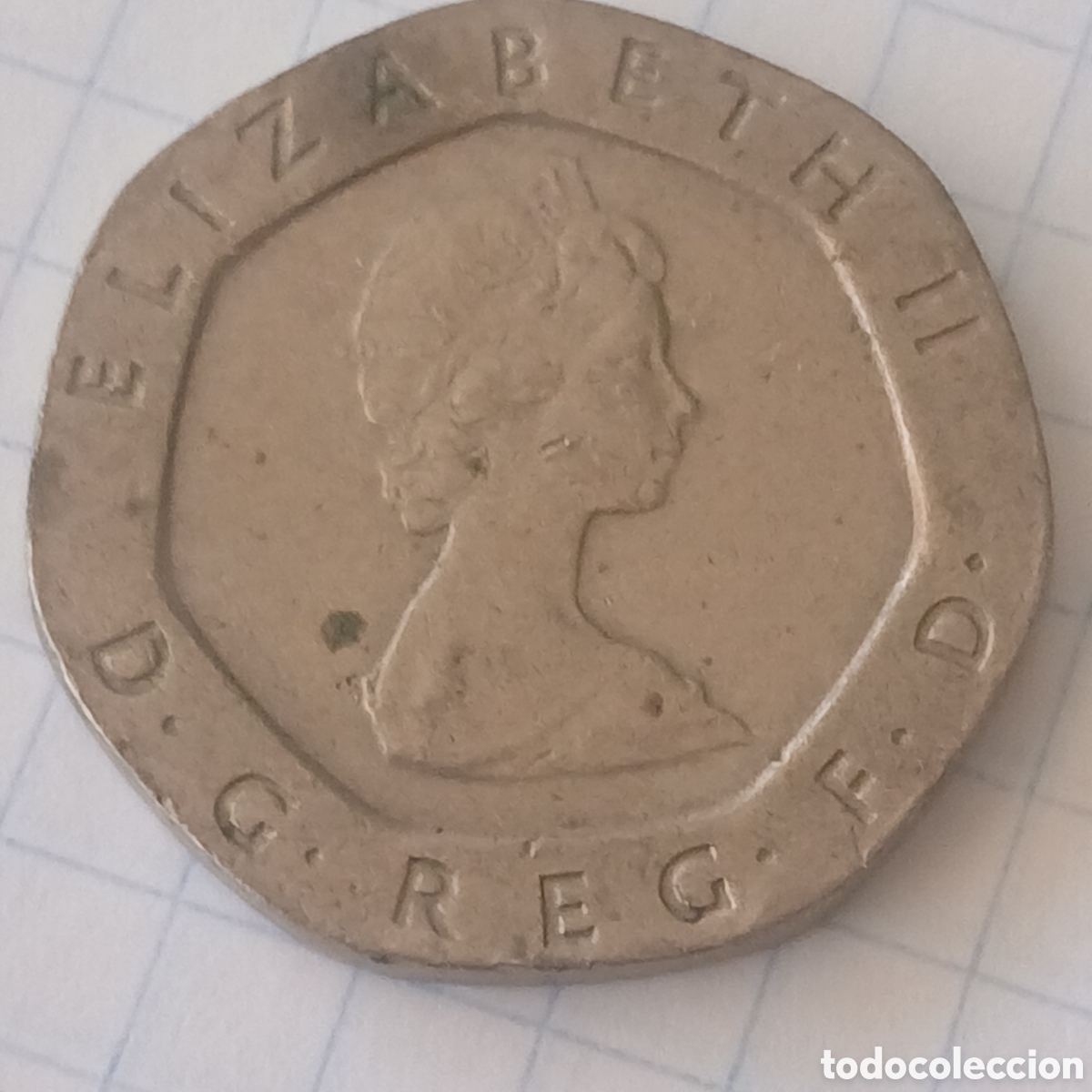Monedas antiguas de Europa: Moneda inglesa 1982 20.pencil - Foto 2