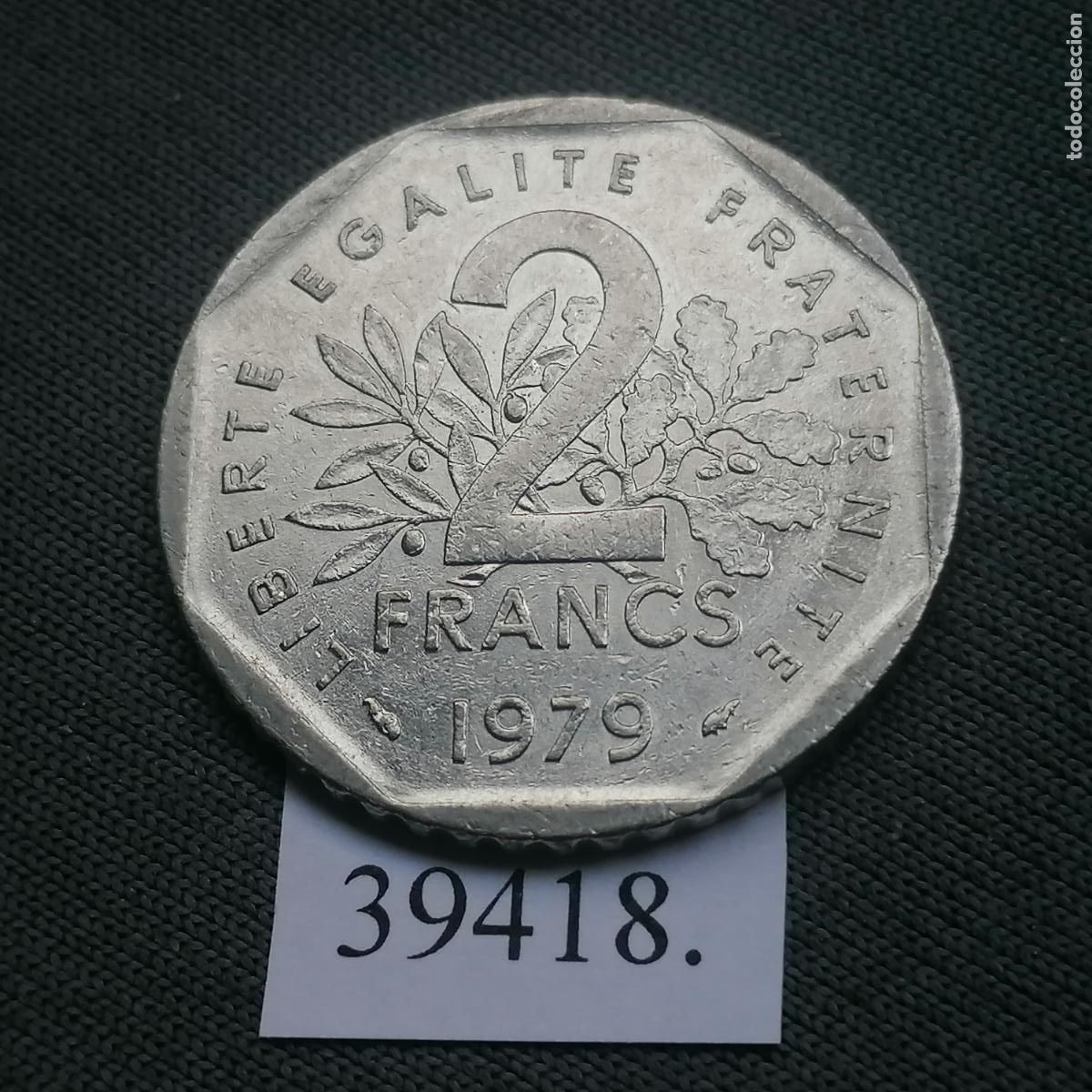 Monedas antiguas de Europa: Francia 2 francos 1979 - Foto 2
