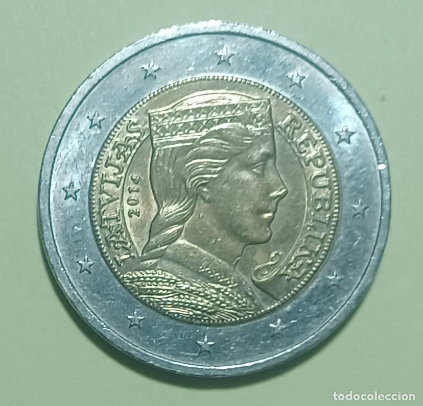Monedas antiguas de Europa: Moneda 2 Euros circulada LETONIA 2014 - Foto 1