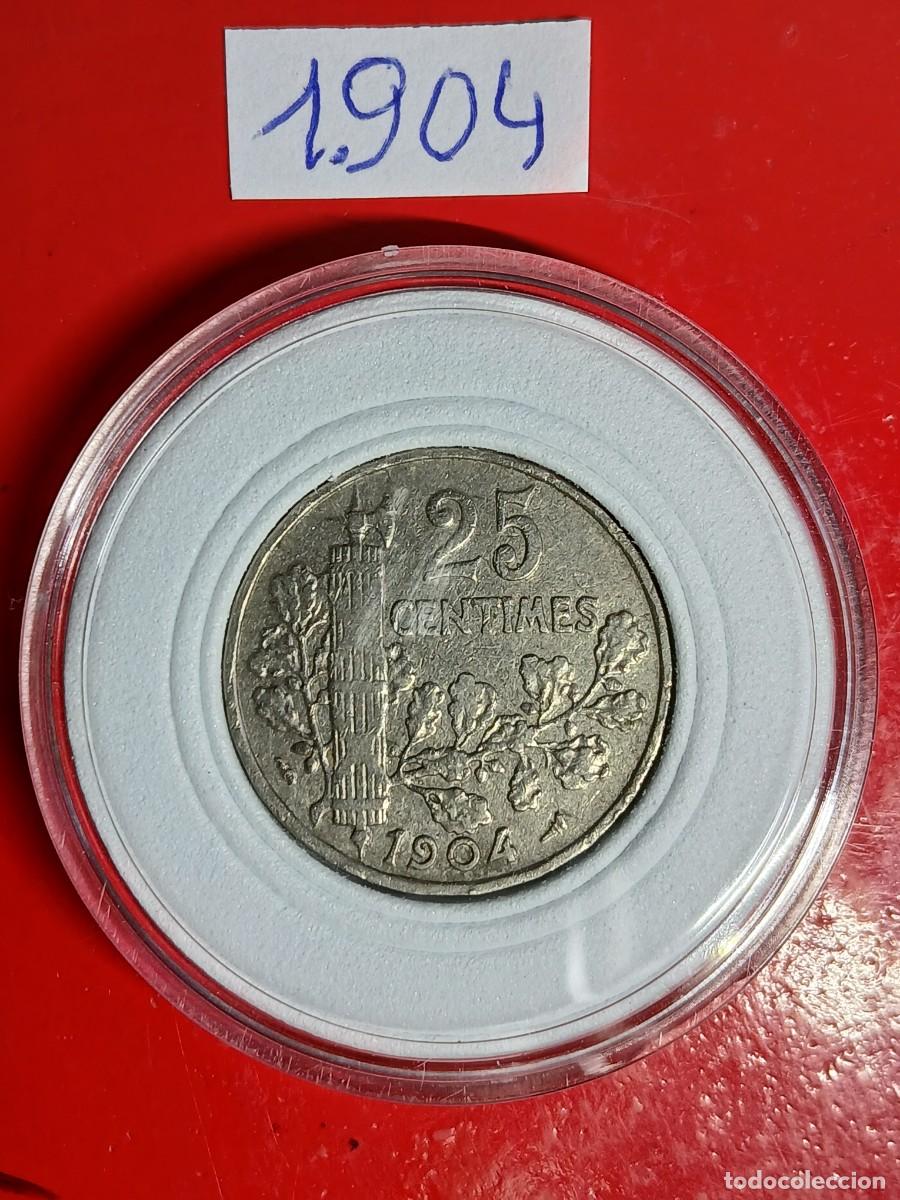 Monedas antiguas de Europa: 25 CENTIMOS DE 1904 FRANCIA - Foto 4