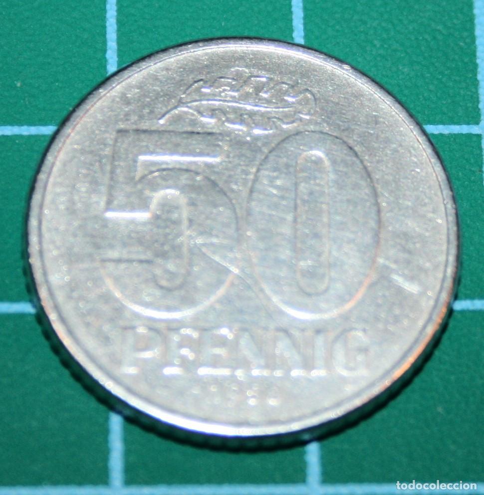 Old Coins of Europe: MONEDA - REP&Uacute;BLICA DEMOCR&Aacute;TICA ALEMANA 1958 - 50 PFENNIG - ALUMINIO - MBC