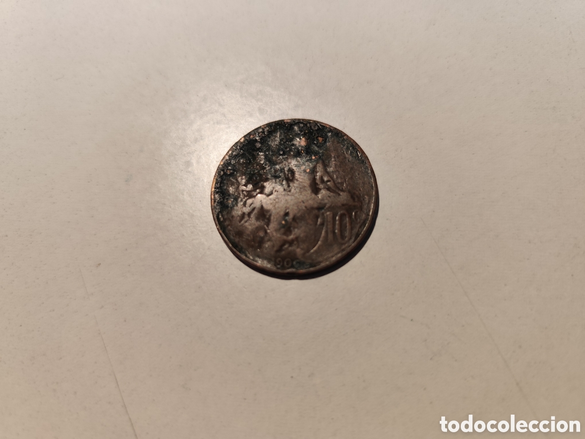 Monedas antiguas de Europa: Moneda Francia 10c. 1906 - Foto 2