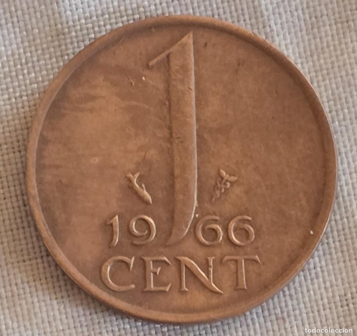 Monedas antiguas de Europa: MONEDA DE HOLANDA 1966 - 1 CENT #32219 - Foto 2