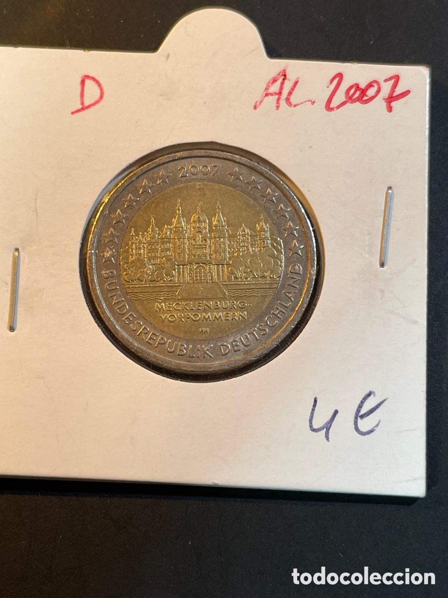 Monedas antiguas de Europa: Moneda 2&euro; Alemania 2007 - Foto 1