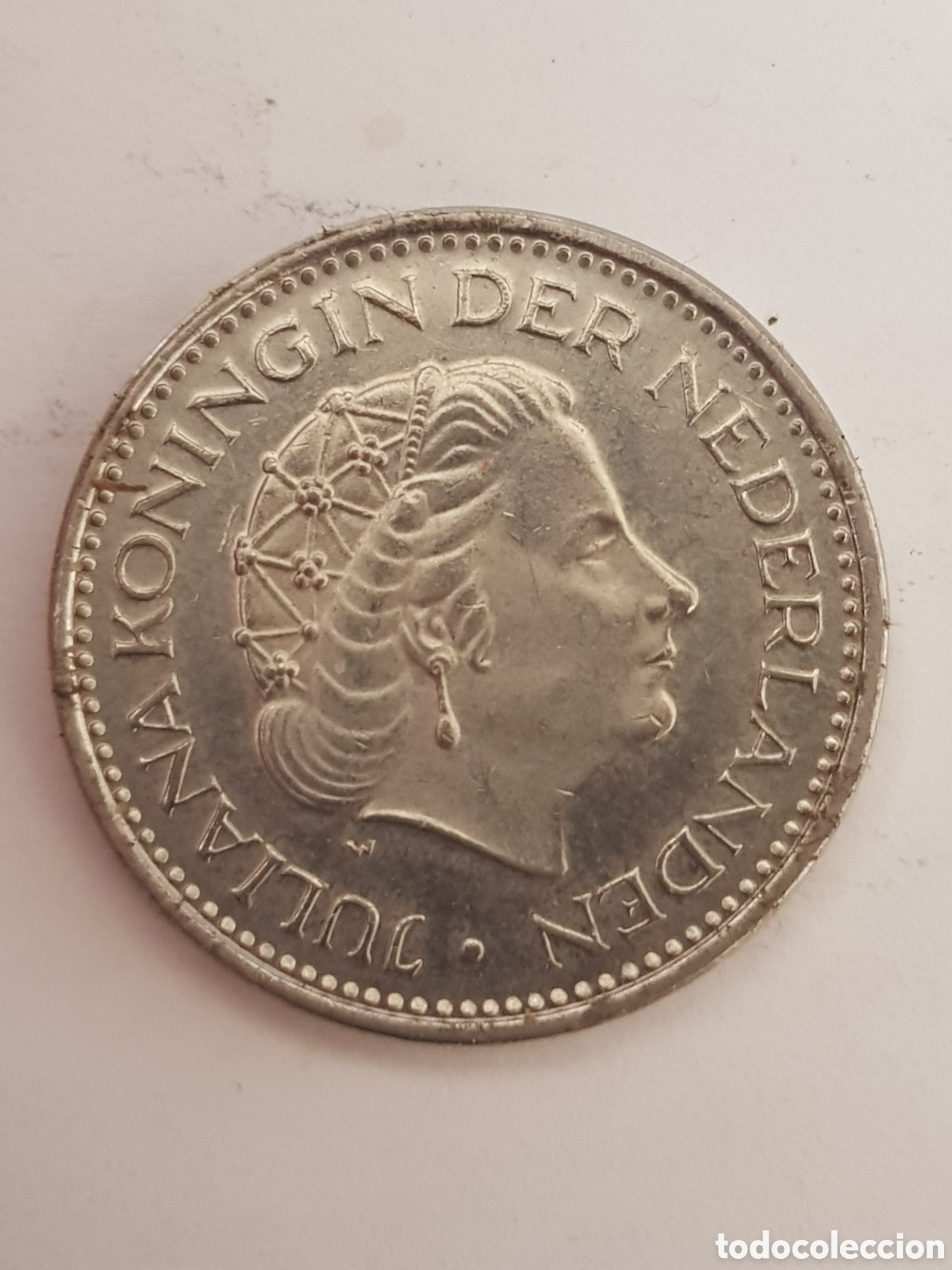 Monedas antiguas de Europa: 1 Gulden 1977 Holanda - Foto 3