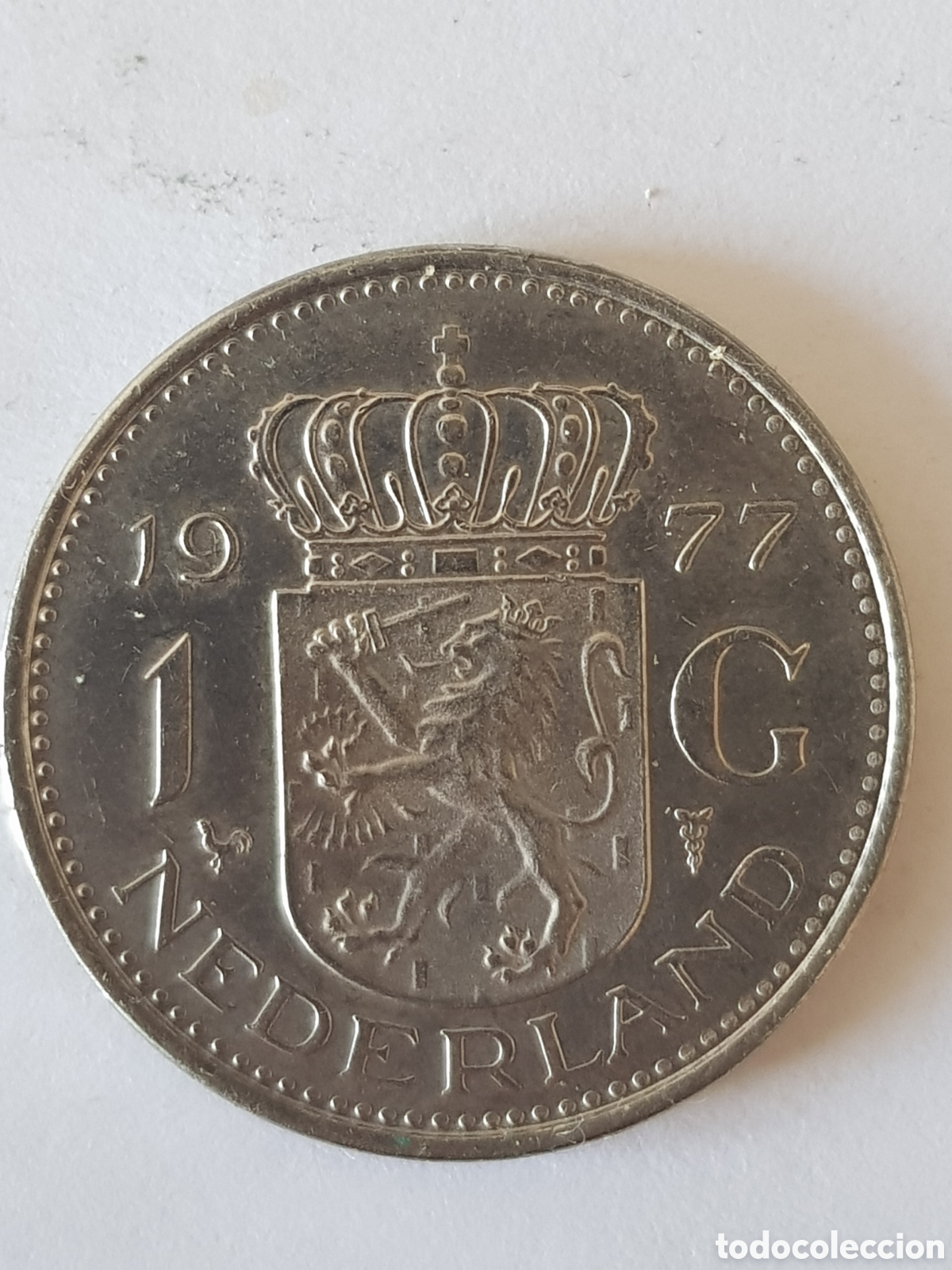 Monedas antiguas de Europa: 1 Gulden 1977 Holanda - Foto 1