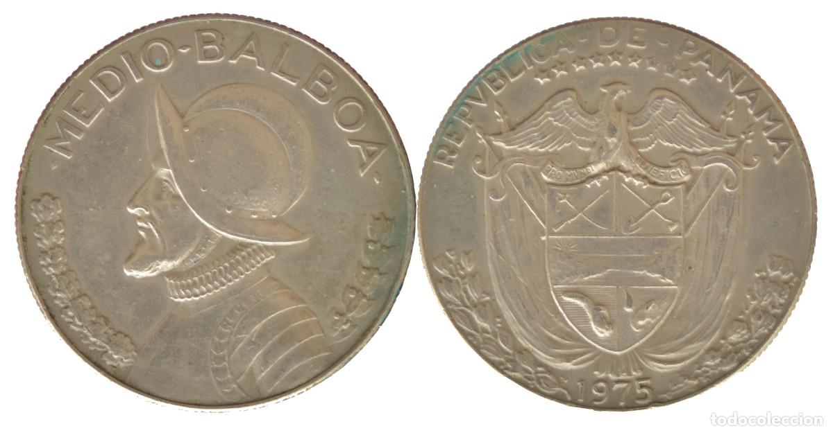 Moedas antigas da Europa: 1/2 BALBOA PANAM&Aacute; 1975