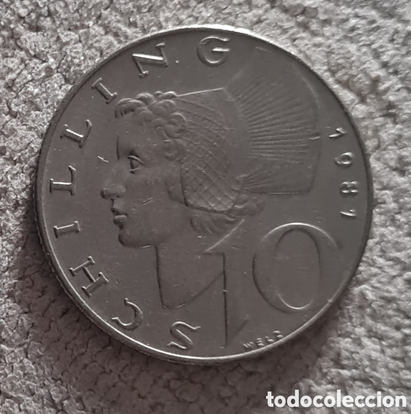 Monedas antiguas de Europa: AUSTRIA 10 CHELINES 1981 - Foto 1