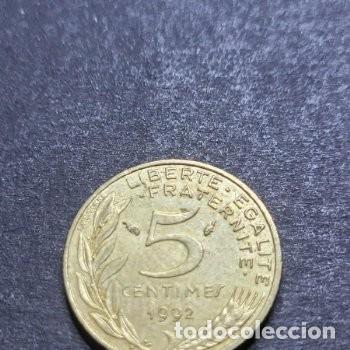 Monedas antiguas de Europa: Moneda 5 c&eacute;ntimos 1992 Francia - Foto 2