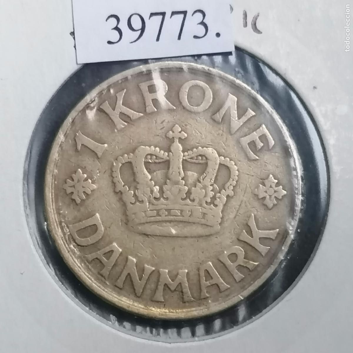 Monedas antiguas de Europa: Dinamarca 1 corona 1925 - Foto 2