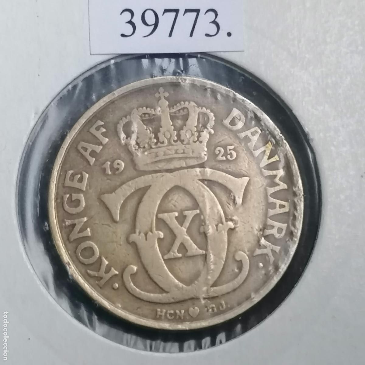 Monedas antiguas de Europa: Dinamarca 1 corona 1925 - Foto 1