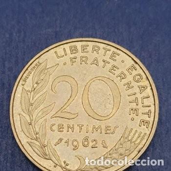 Monedas antiguas de Europa: Moneda 20 c&eacute;ntimos 1962 Francia - Foto 2