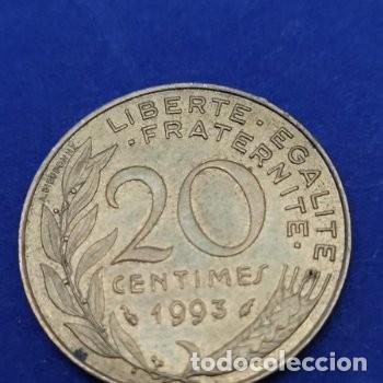 Monedas antiguas de Europa: Moneda 20 c&eacute;ntimos 1993 Francia - Foto 2