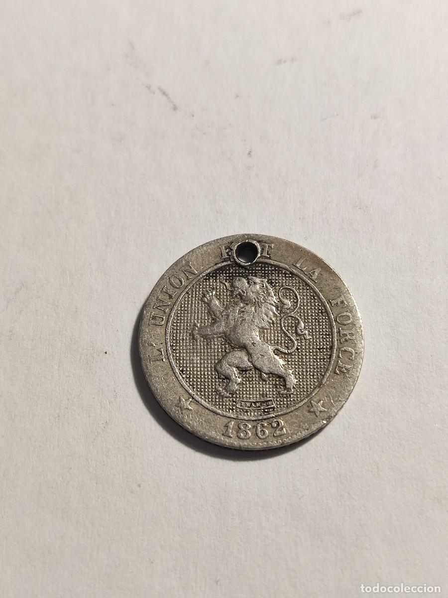 Monedas antiguas de Europa: 5 c&eacute;ntimos B&eacute;lgica 1862 - Foto 1