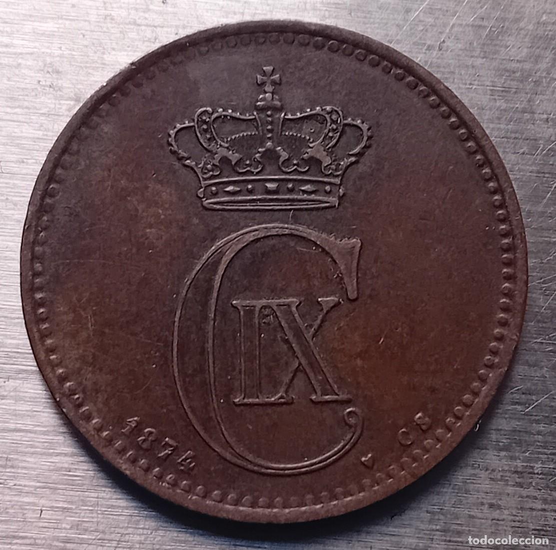 Monedas antiguas de Europa: 5 ORE 1874 DINAMARCA - Foto 2