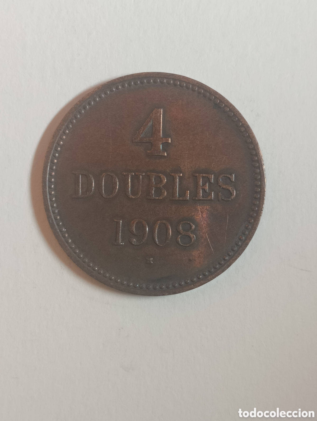 Monedas antiguas de Europa: GUERNSEY 4 DOUBLES 1908H - Foto 1