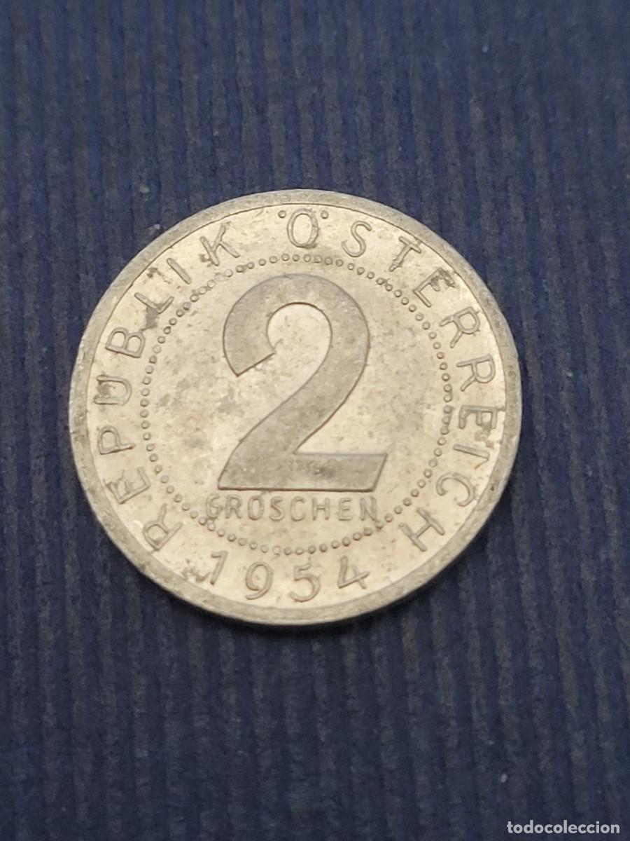 Monedas antiguas de Europa: Moneda 2 groschen 1954 Austria - Foto 2