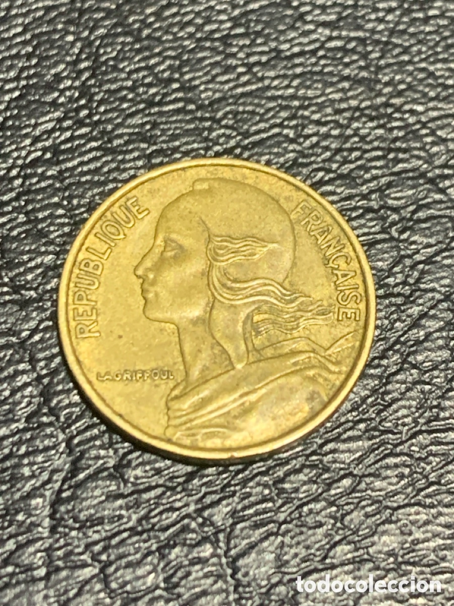 Monedas antiguas de Europa: 5 centimes de Francia 1966 - Foto 1
