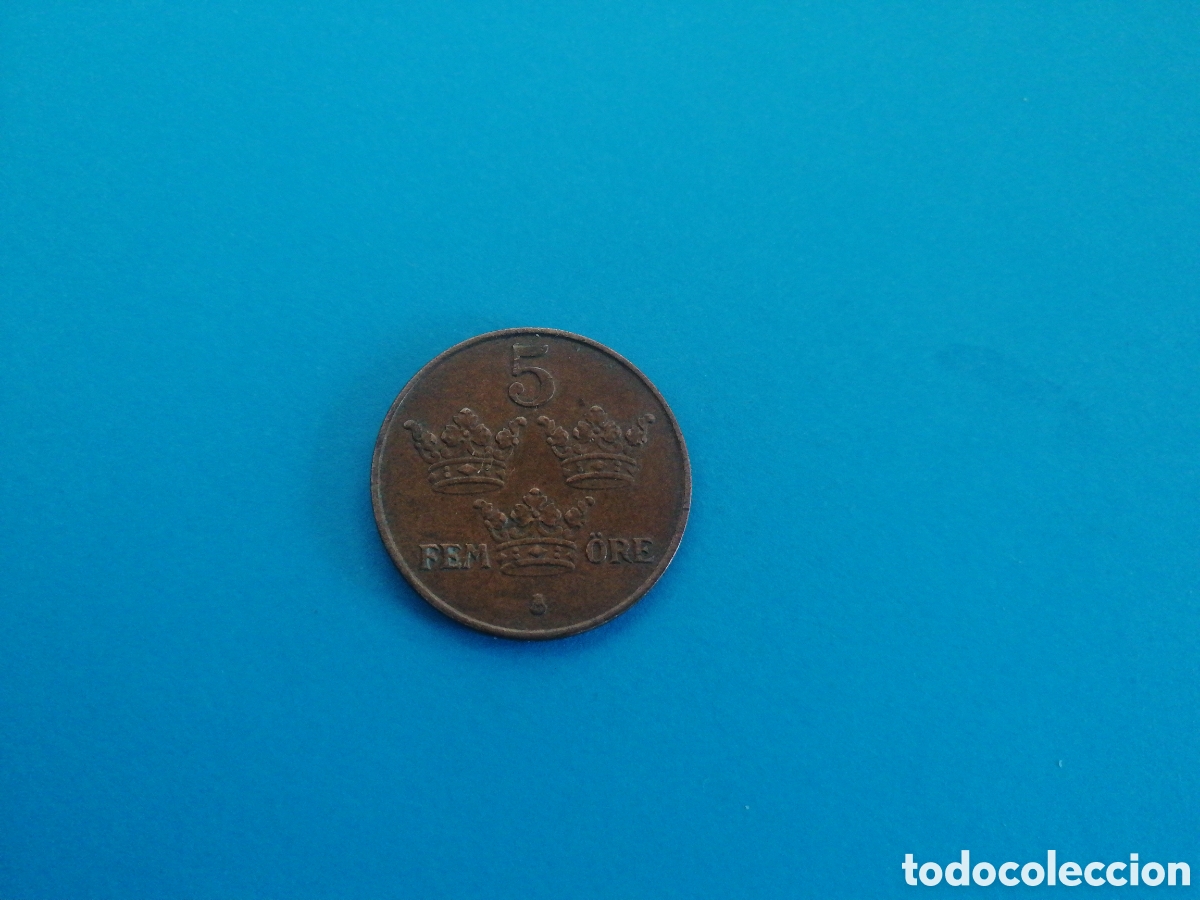 Monedas antiguas de Europa: 5 ore de Suecia 1950 - Foto 1