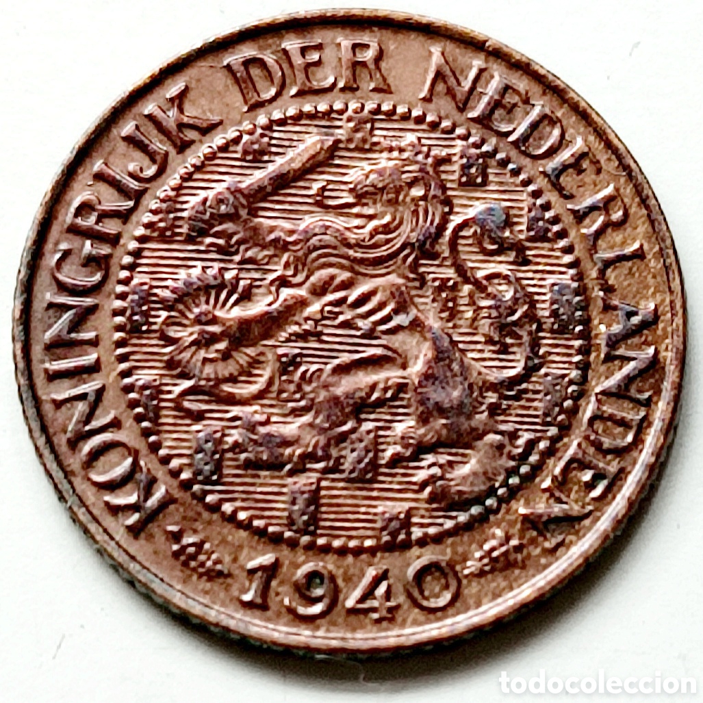Monedas antiguas de Europa: Holanda, 1 cent de 1940, EBC+/SC- - Foto 1