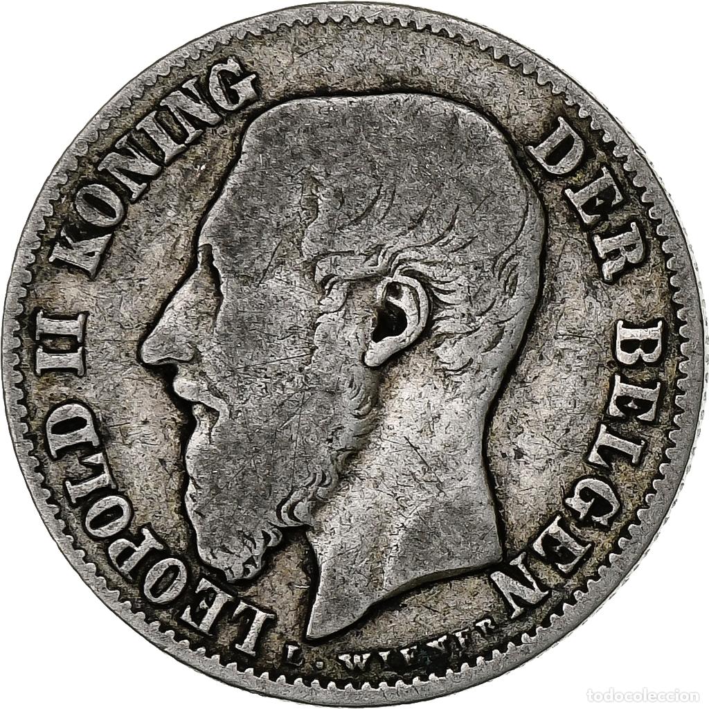 Monete antiche di Europa: [#1048384] B&eacute;lgica, Leopold II, 50 Centimes, 1899, Plata, BC+, KM:27