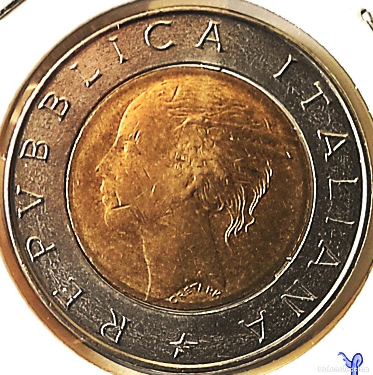 Moedas antigas da Europa: ITALIA (1946-2001) - 500 LIRAS 1996 R - 70&deg; ANIVERSARIO-INSTITUTO NACIONAL DE ESTADISTICA - A - 6,80