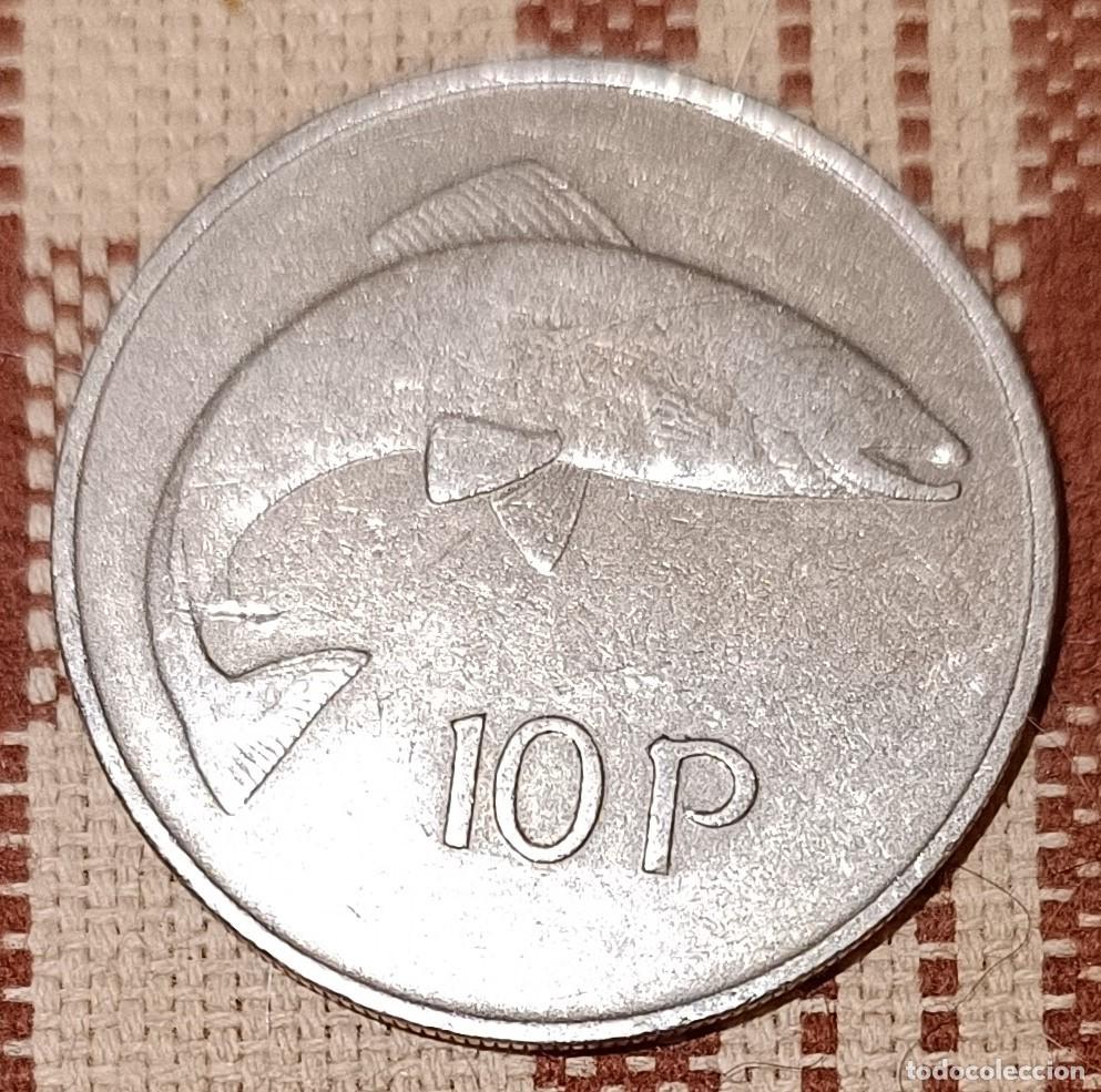 Monedas antiguas de Europa: Moneda 10 P Eire 1973 - Foto 2
