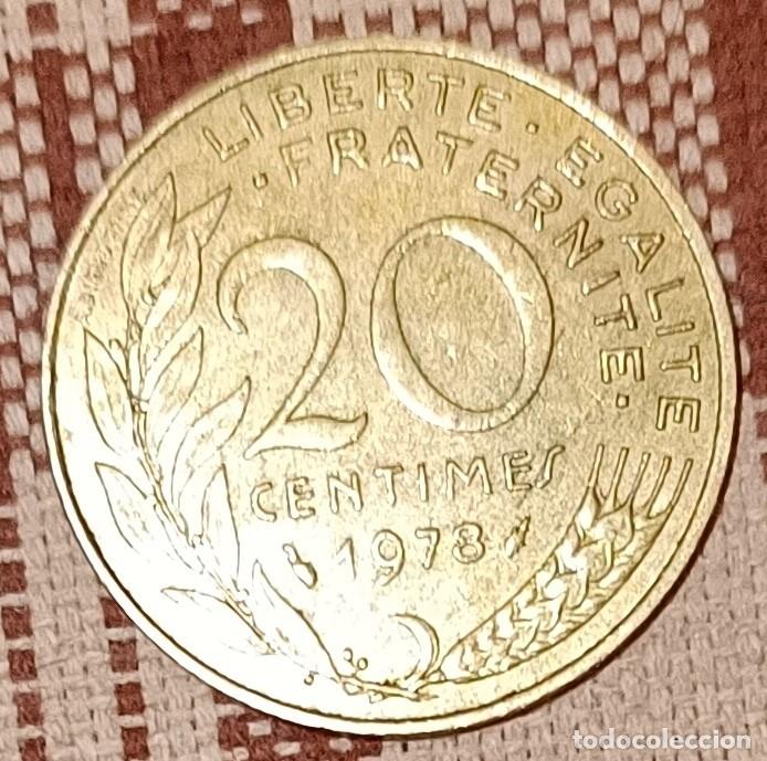 Monedas antiguas de Europa: Moneda de 20 centimes de 1978 - Francia - Foto 2