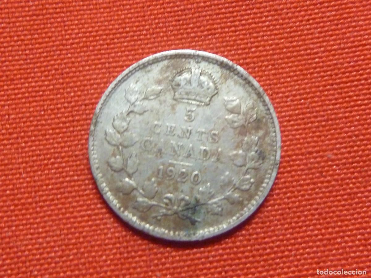 Monedas antiguas de Europa: CANADA 5 CENT. PLATA 1920 B/C. - Foto 2
