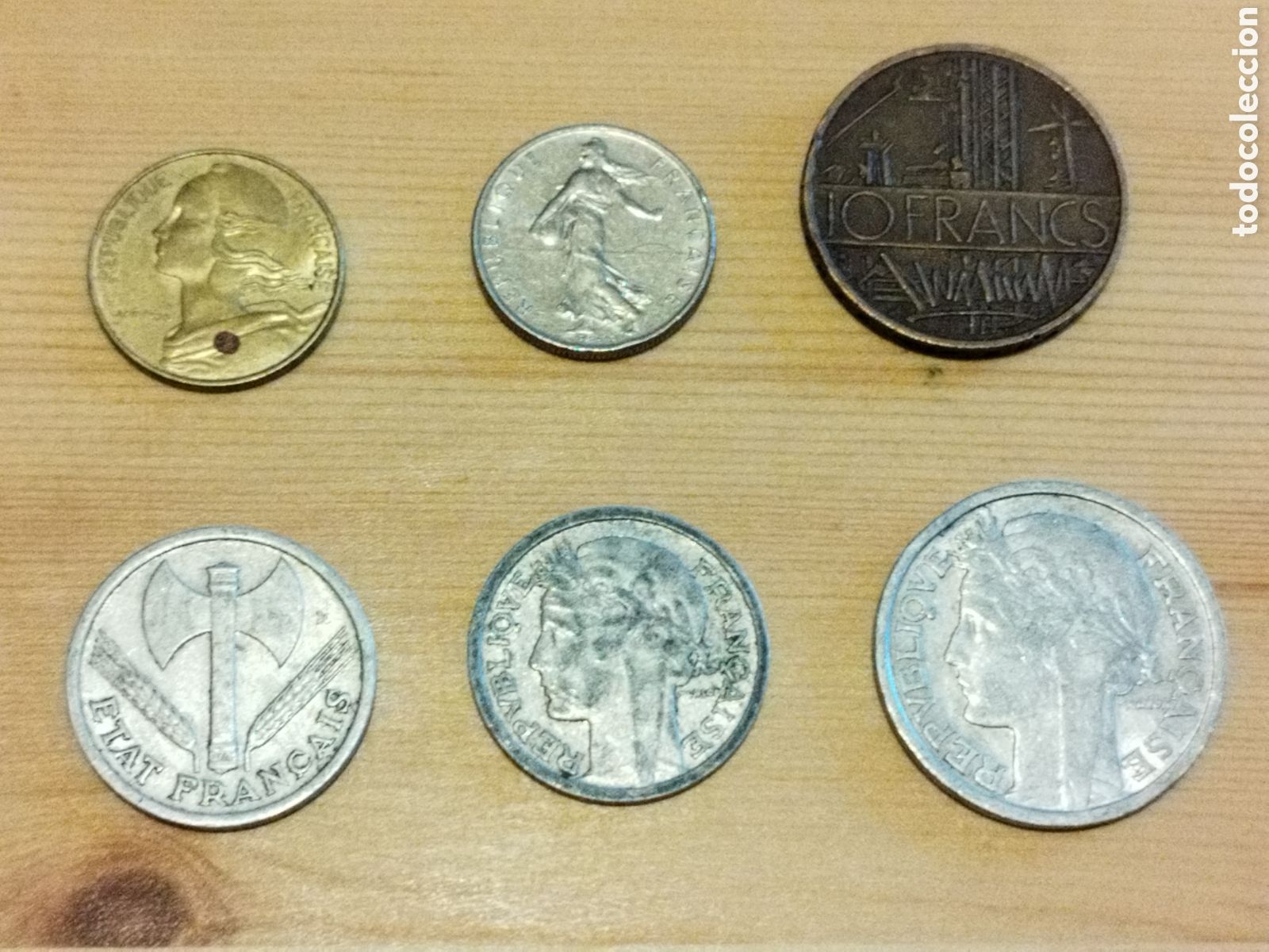 Monedas antiguas de Europa: Lote de 6 monedas de Francia - Foto 1