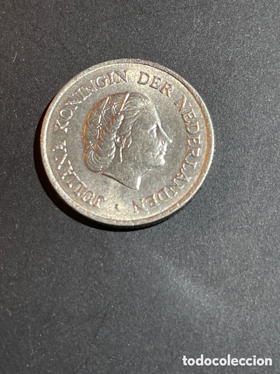 Monedas antiguas de Europa: Holanda 25 cent 1965 - Foto 1