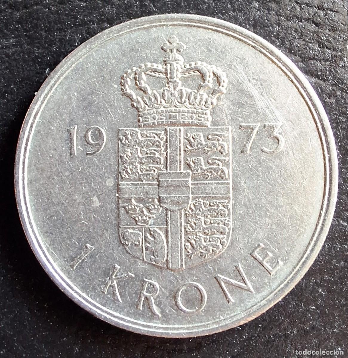 Monedas antiguas de Europa: 1 Corona 1973 - Dinamarca - Foto 1