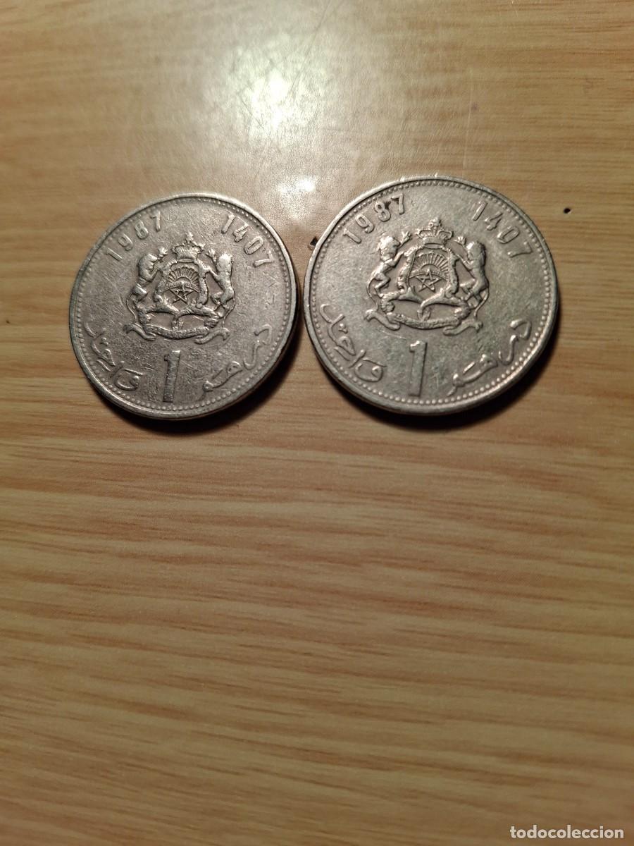 Monedas antiguas de Europa: 2 dirham de Marruecos 2 monedas - Foto 1