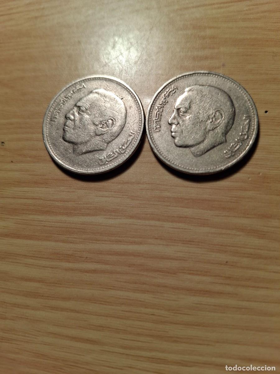 Monedas antiguas de Europa: 2 dirham de Marruecos 2 monedas - Foto 2