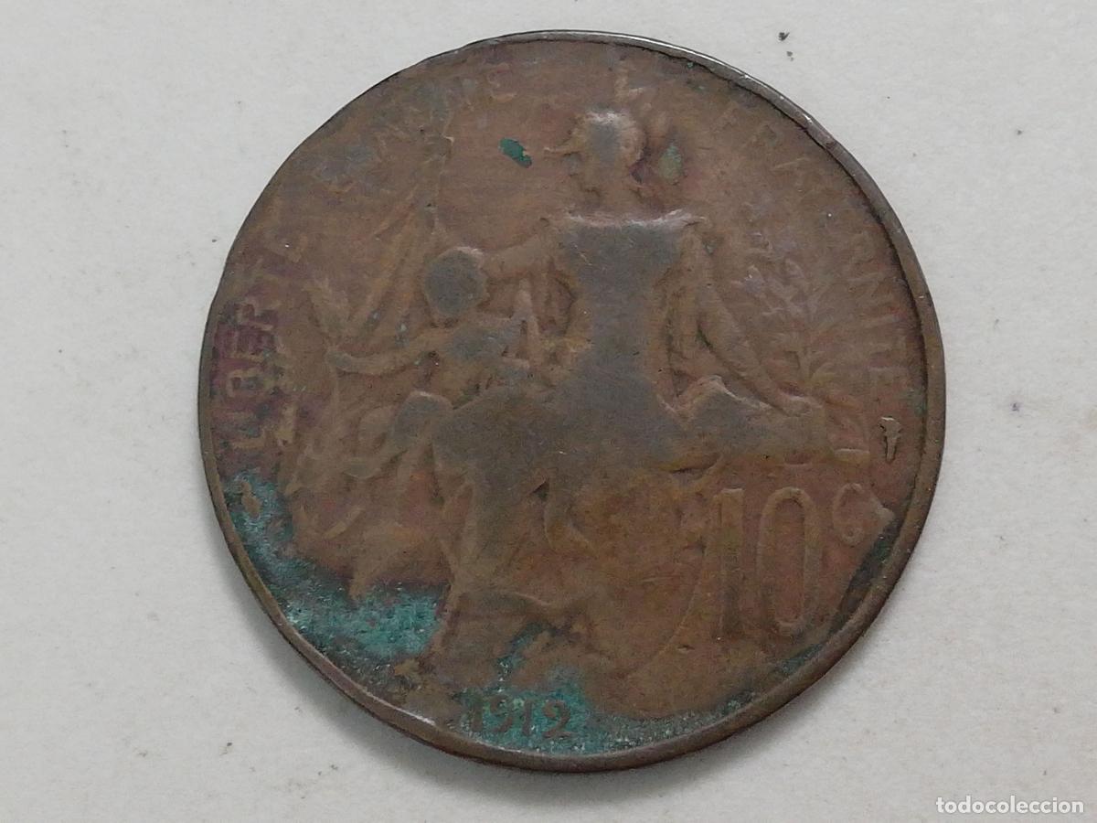 Monedas antiguas de Europa: MONEDA 10 CENTIMOS, 1912 FRANCIA - Foto 1