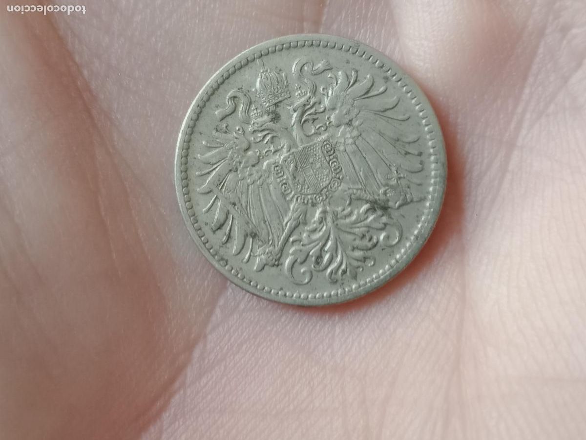 Monedas antiguas de Europa: 10 HELLER, AUSTRIA. 1916 - Foto 2