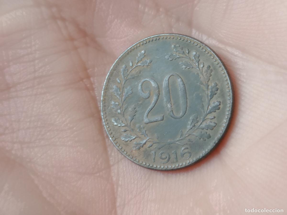 Monedas antiguas de Europa: 20 HELLER 1916 AUSTRIA - Foto 1