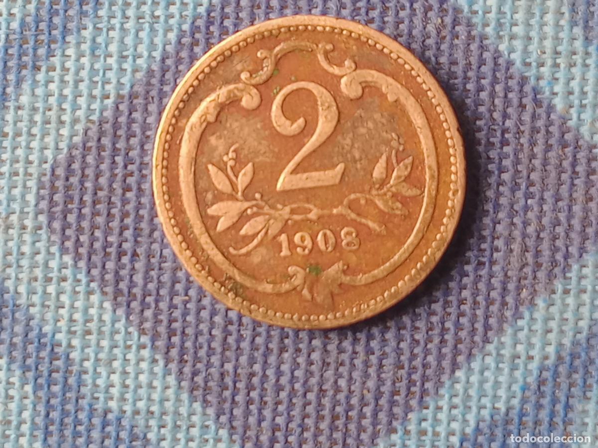 Monedas antiguas de Europa: 2 HELLER 1908 AUSTRIA - Foto 1