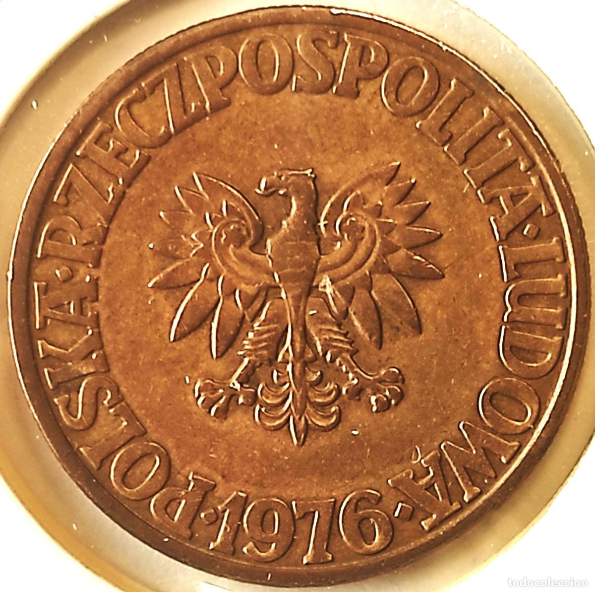 Monedas antiguas de Europa: POLONIA (1950-1990) - 5 ZLOTICH 1976 - REPUBLICA POPULAR - A - 5 GR. LATON - DIAMETRO 24 mm - Y#81.1
