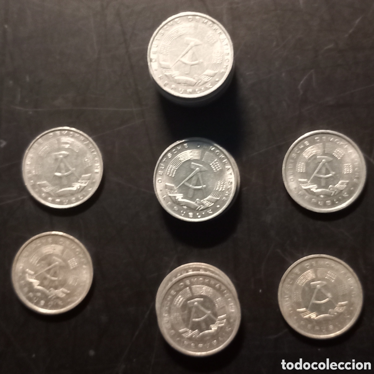 Monedas antiguas de Europa: RDA Lote monedas 5 pfennig - Foto 2