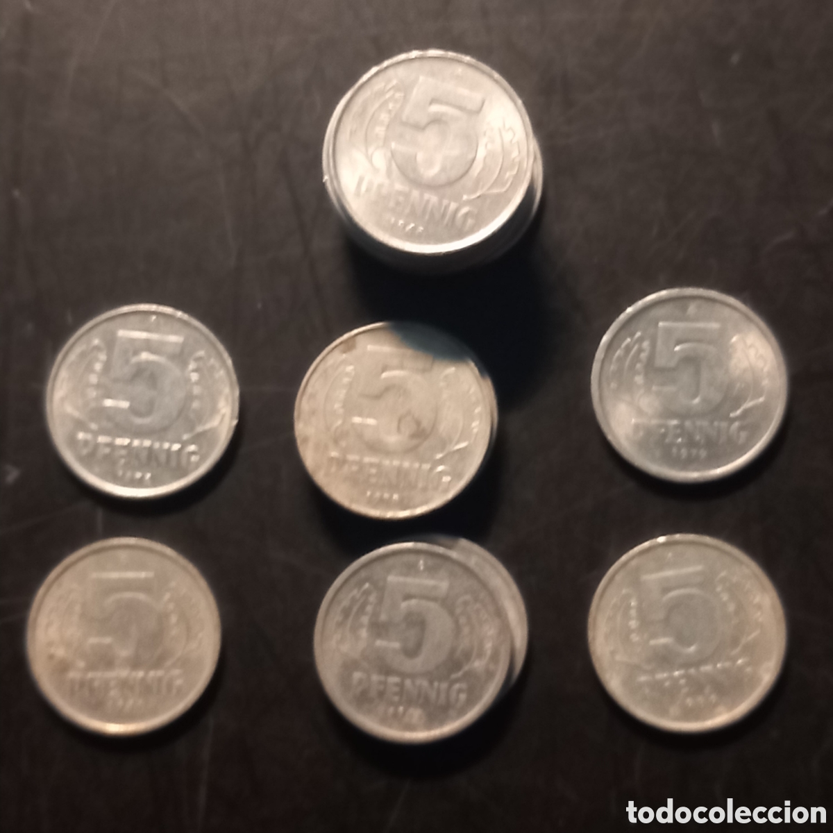 Monedas antiguas de Europa: RDA Lote monedas 5 pfennig - Foto 1