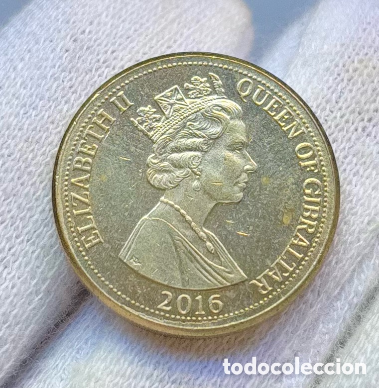 Monedas antiguas de Europa: Moneda GIBRALTAR 1 Libra 2016. Pound - Foto 2