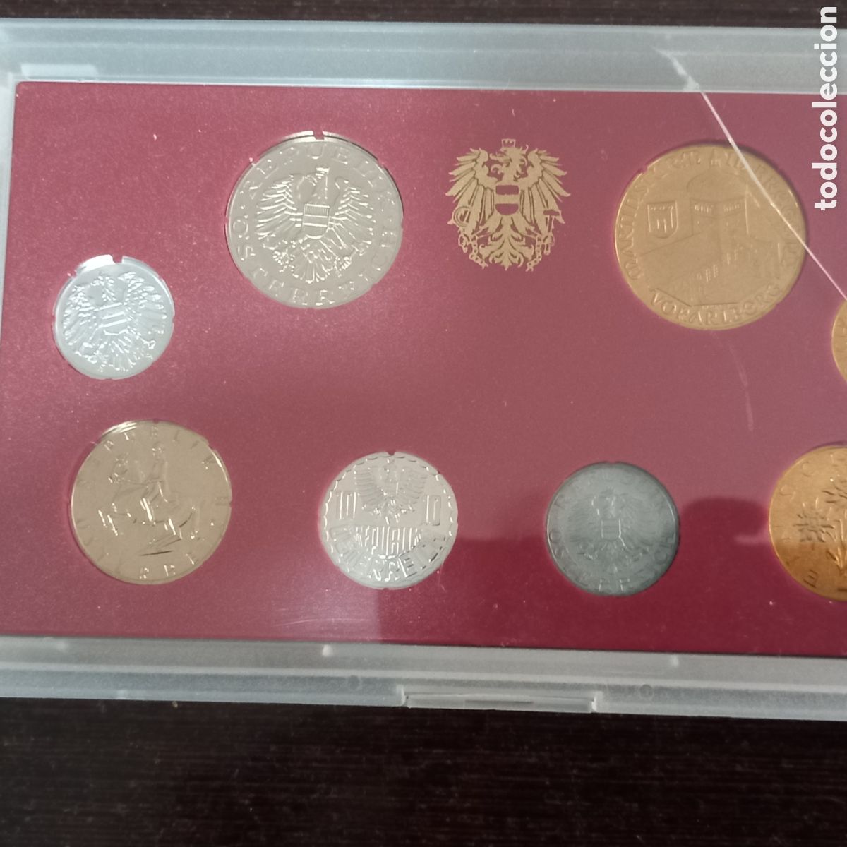 Monedas antiguas de Europa: Austria monedas en cartera 1990 - Foto 2