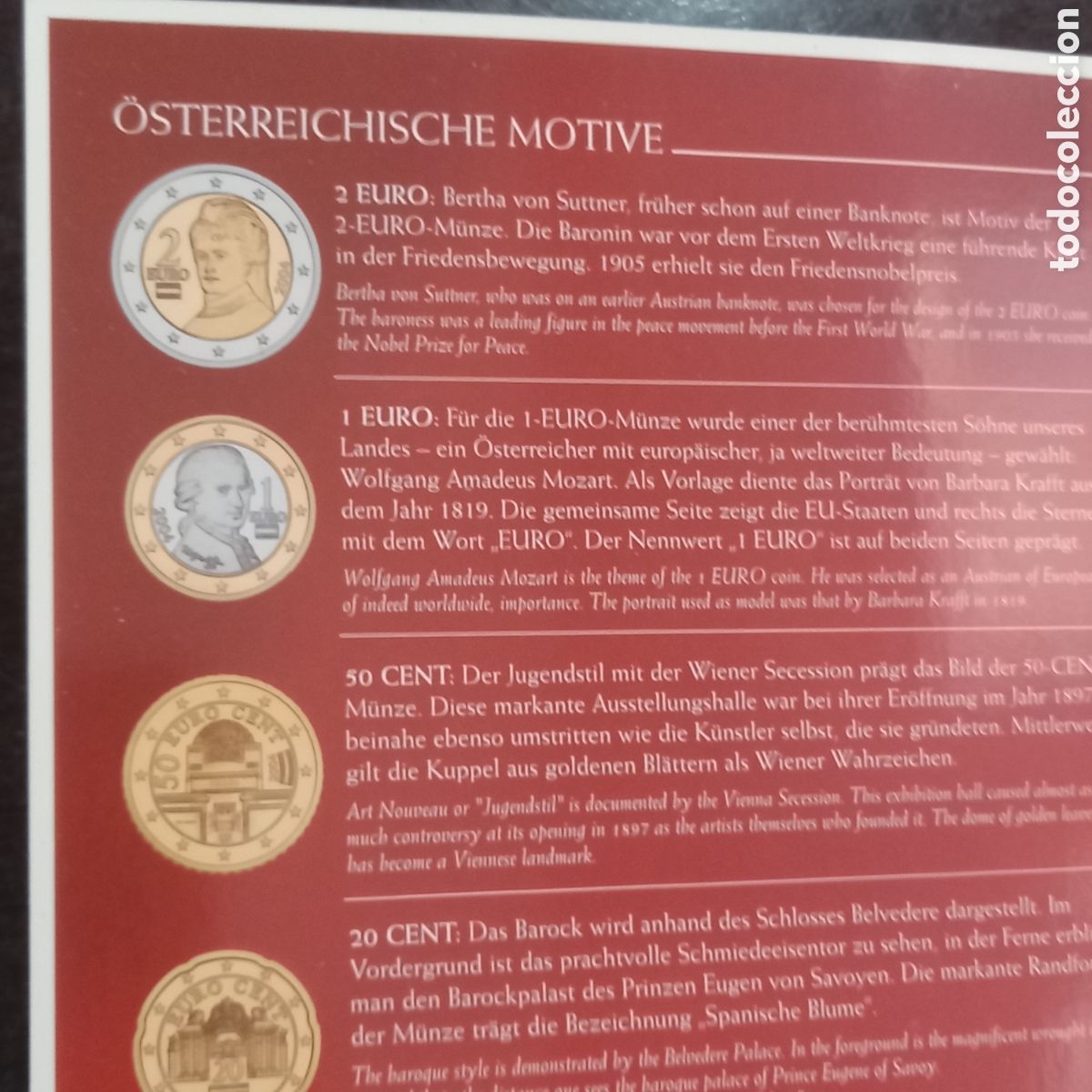 Monedas antiguas de Europa: Austria monedas en cartera 2004 - Foto 4