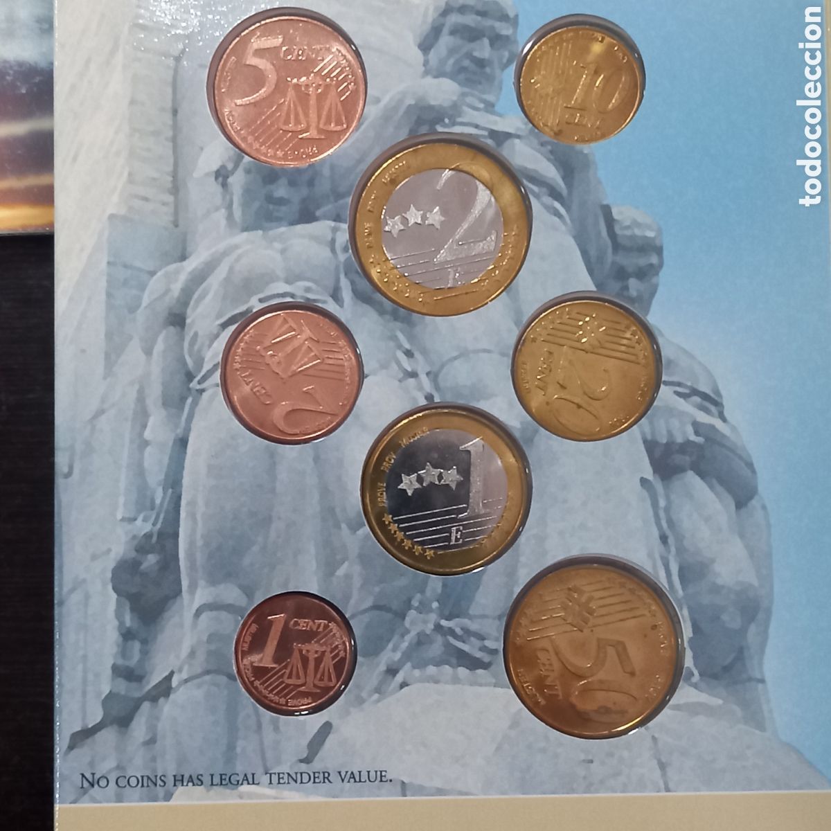 Monedas antiguas de Europa: Letonia prototipo euros 2004 - Foto 3