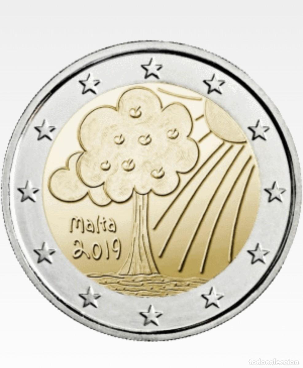 Monedas antiguas de Europa: 2&euro; Malta 2019 - Natureza - Foto 1