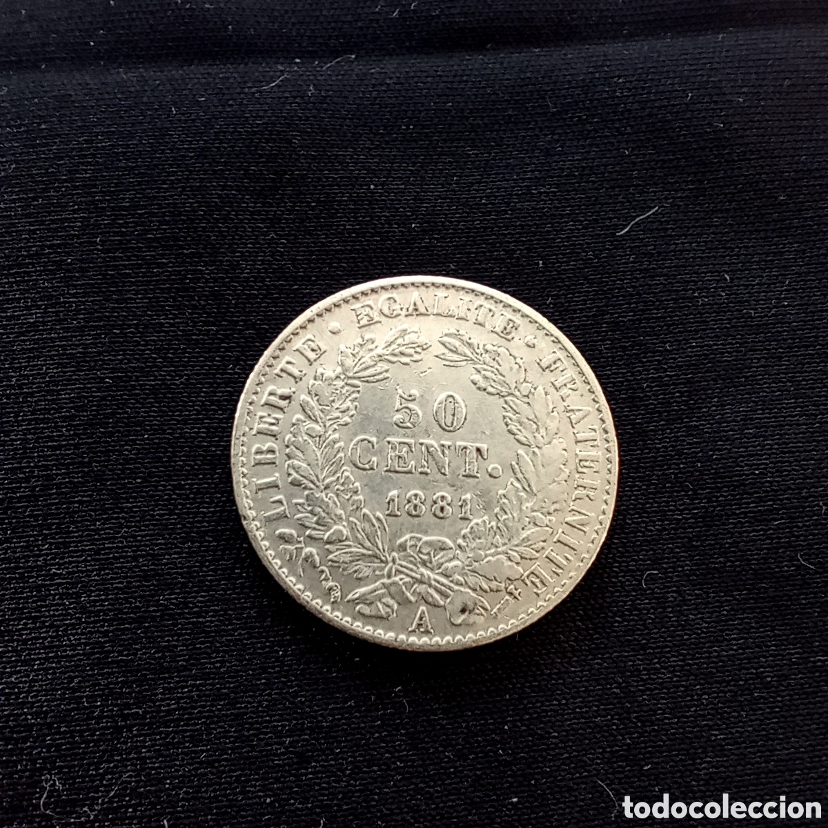 Alte M&uuml;nzen aus Europa: FRANCIA 50 CENTS 1881 PLATA