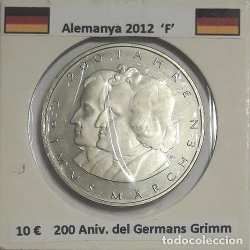 Monedas antiguas de Europa: 10 euros Alemania 2012 F 200 Aniv. De los Hermanos Grimm CU/NI