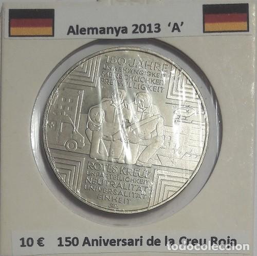 Moedas antigas da Europa: 10 euros Alemania 2013 A 150 A&ntilde;os de la Cruz Roja CU/NI