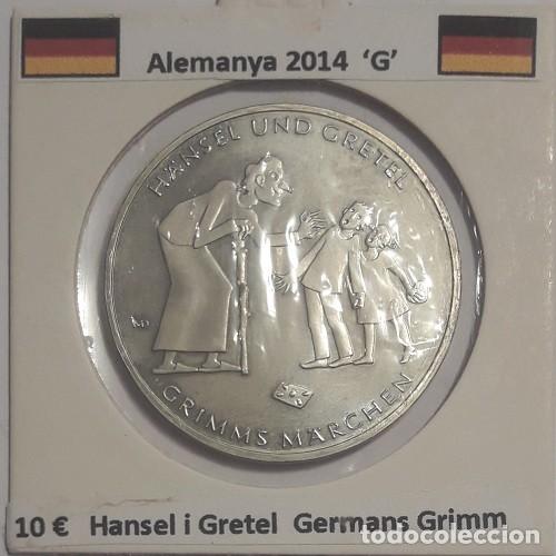 Monedas antiguas de Europa: 10 euros Alemania 2014 G 250 Hansel y Gretel Hermanos Grimm CU/NI